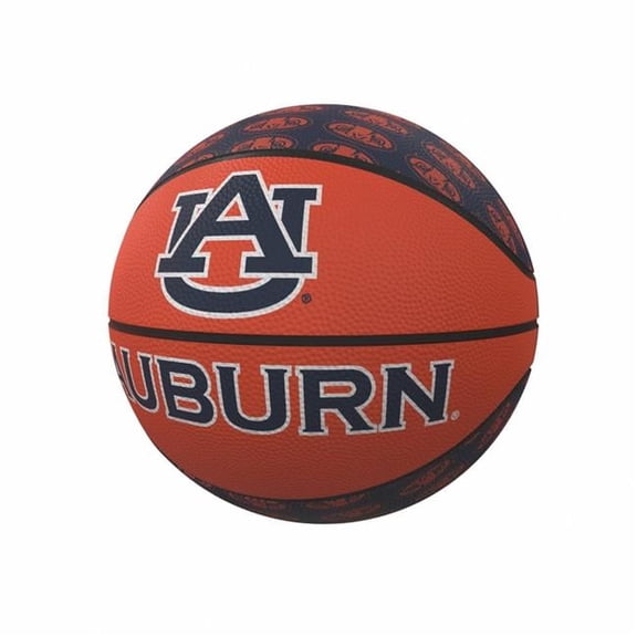 Auburn Tigers Repeating Logo Mini-Size Rubber Basketball