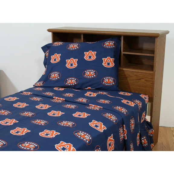 Auburn Tigers Sheet Set Choose From Your Size and Color Blue Microfiber Twin XL N/A