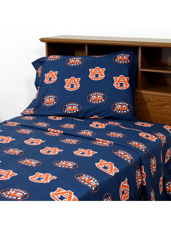 Auburn Tigers Sheet Set Choose From Your Size and Color Blue Twin XL