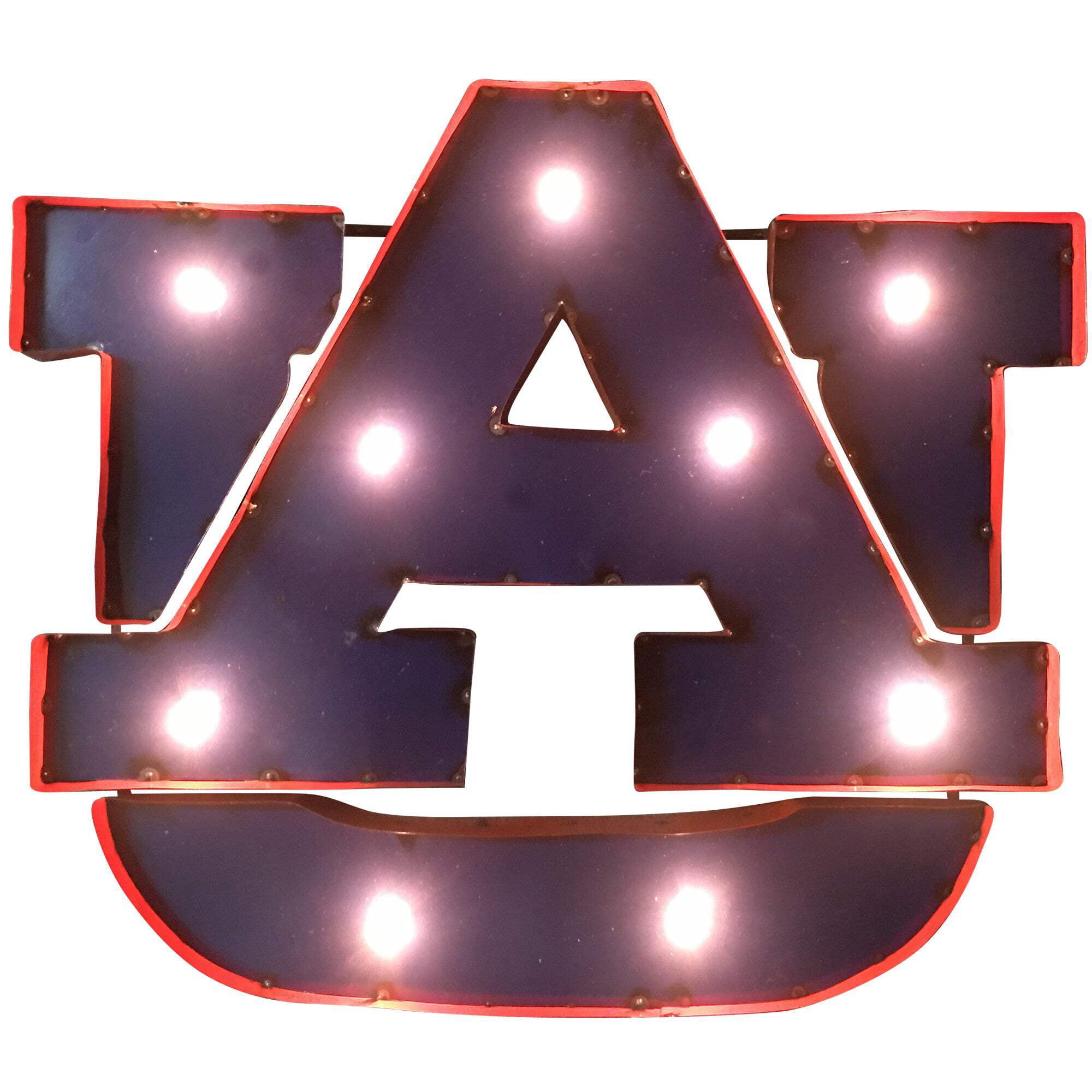 Picture Idea: Auburn Au Classic Logo Lighted Recycled Metal Wall Decor
