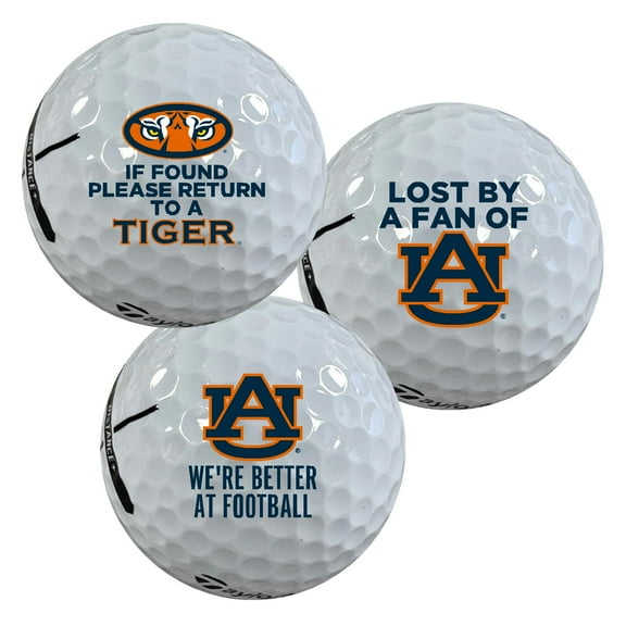 Auburn University Tigers Edition Funny Taylormade Distance+ Golf Balls 12-Pack (Dozen)