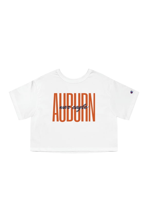 Auburn War Eagle Tall Team Colors Champion Crop Tee