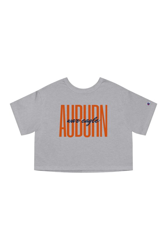 Auburn War Eagle Tall Team Colors Champion Crop Tee