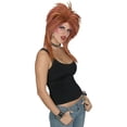 thumbnail image 1 of Auburn and Brown Rocker Wig Adult Halloween Accessory, 1 of 2