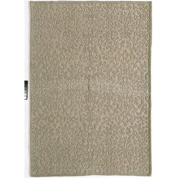 Aubusson Cut-Pile 973042 4 x 6 ft. Lattice Flat Woven Area Rug, Sage Green