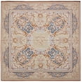 thumbnail image 1 of Aubusson Etienne Ivory & Blue Square Area Rug - 14 x 14 ft., 1 of 1