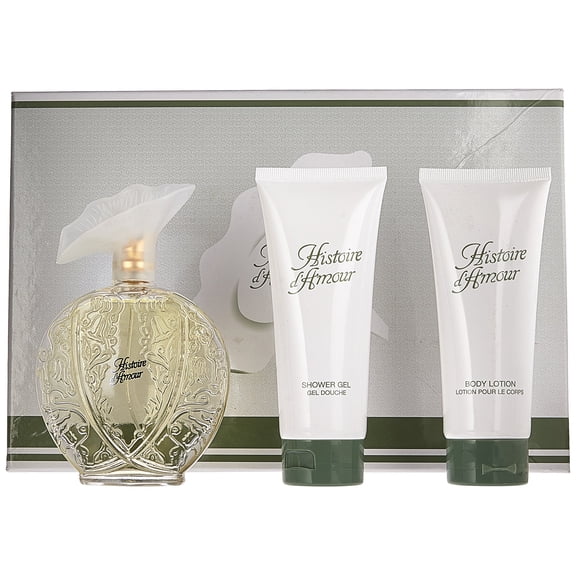 Histoire D'Amour by Aubusson for Women - 3 Pc Gift Set 3.4oz EDT Spray, 3.4oz Body Lotion, 3.4oz Shower Gel