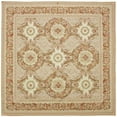 thumbnail image 1 of Aubusson Weave  10 x 10 ft. Gueret Flat Woven Square Area Rug - Pink & Cream, 1 of 1