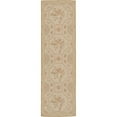 thumbnail image 1 of Aubusson Weave 973678 3 ft. 6 in. x 11 ft. 11 in. Relms Flat Woven Area Rug, Ivory & Gold, 1 of 1