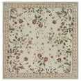 thumbnail image 1 of Aubusson Weave 973528 6 x 6 ft. Valan Flat Woven Round Area Rug, Ivory & Ivory, 1 of 1