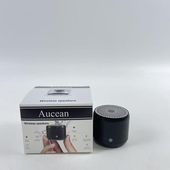 Aucean Wireless speakers,Travel Case Packed, Portable Bluetooth Speaker with Custom Bass Radiator, Brief Design,Room, Bike, Car (Black)