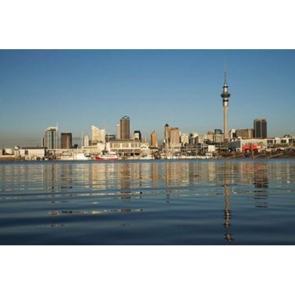 Auckland CBD skyline, North Island, New Zealand Poster Print by David Wall (17 x 11)