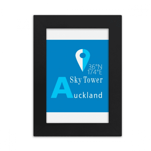 Auckland Geography Coordinates Travel Desktop Photo Frame Picture Display Art Painting Exhibit