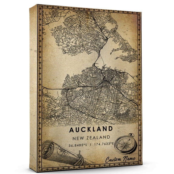 Auckland Map Poster, New Zealand Map Art Poster, Canvas, Auckland Map City style Watercolor art Poster, Auckland Map Canvas - 89AZ1194