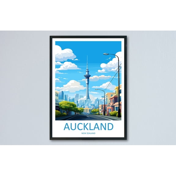 Auckland Scenic Travel Landscape New Zealand Wall Decor Unframed Paper Print