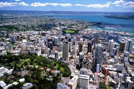 Auckland skyline New Zealand Canvas Art - David Wall DanitaDelimont (15 x 10)