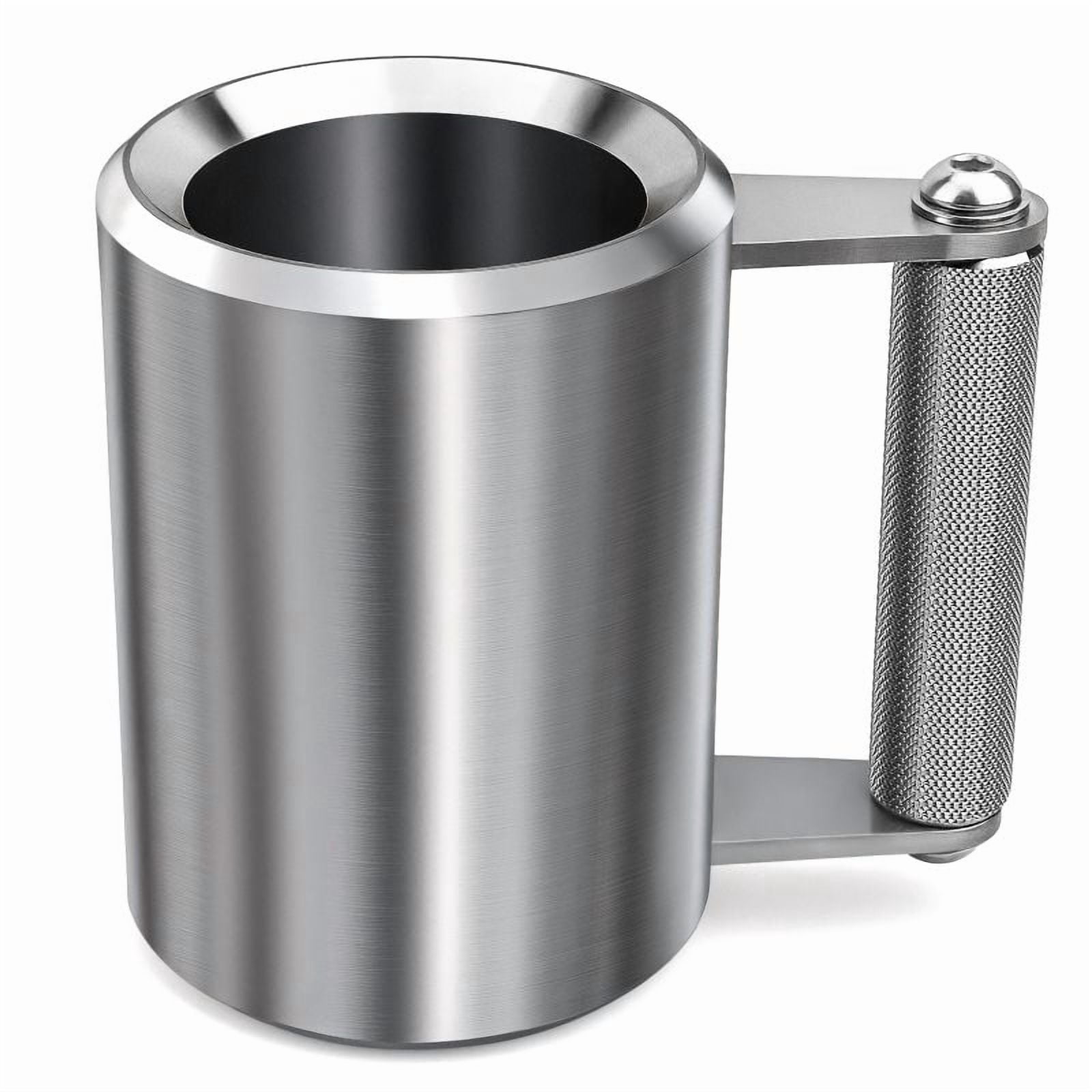 Auckpure Heavy Mug,18LB/ 8KG Stainless Steel Cup,Super Heavy Dumbbell  Fitness Sports Mug,Gym Exercise Coffee Lover Gift