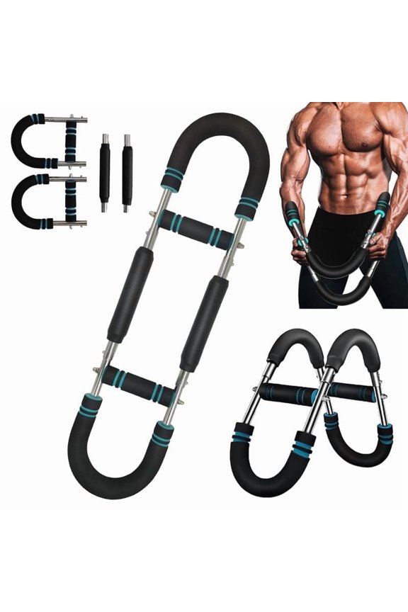 Twister Arm Trainer, 60-100lb Adjustable Chest & Arm Workout Tool, Portable Power Twister Bar with Snap Together Detachable Design for Fitness Anywhere
