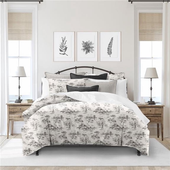 Auclair Gray Twin Size Comforter & 1 Pillow Sham Set - 2 Piece