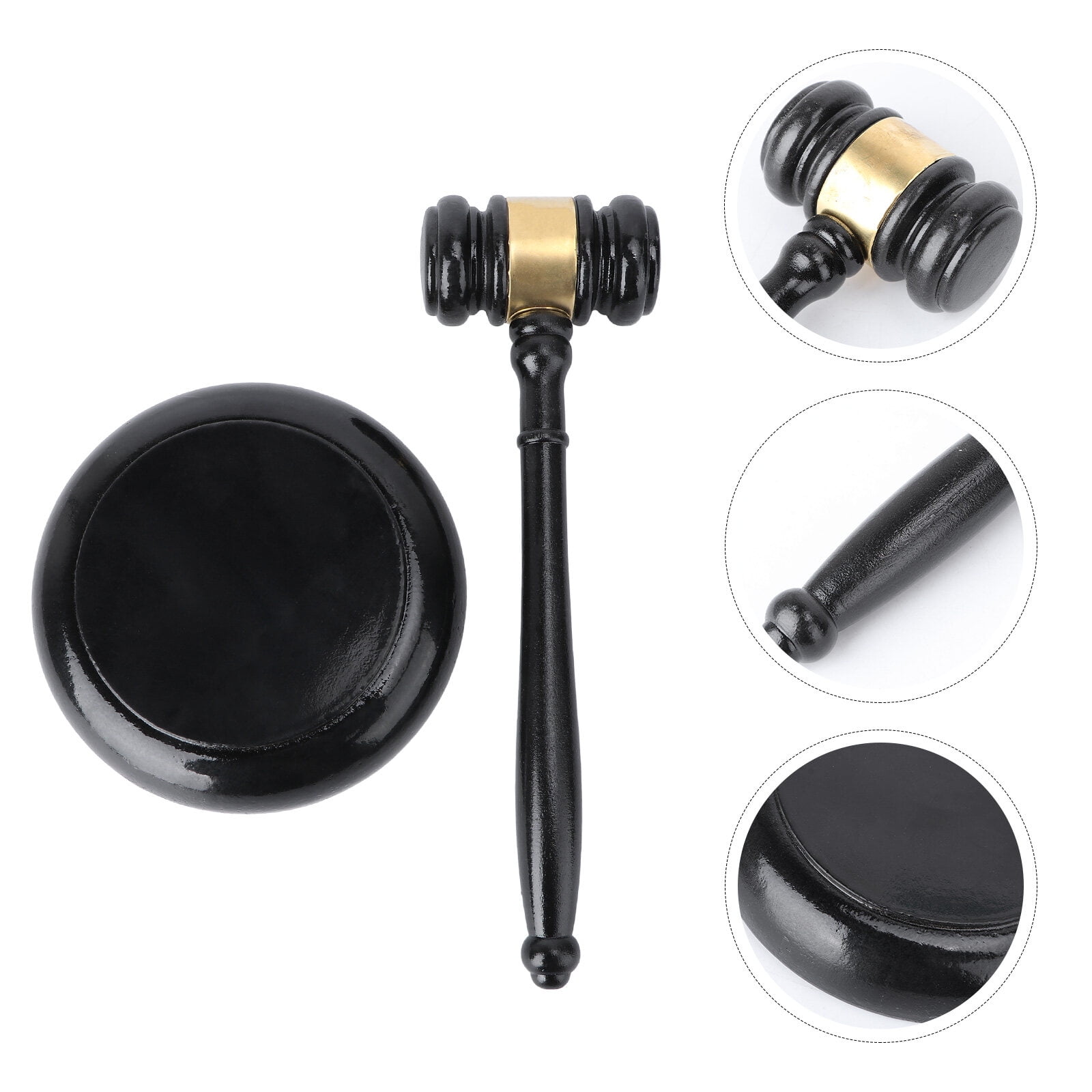 Auction Hammer 1Set Wooden Judge Gavel with Base Simple Durable Hammer