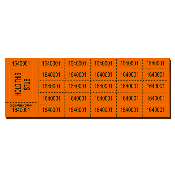 Auction Tickets - 500 Sheets (Orange)