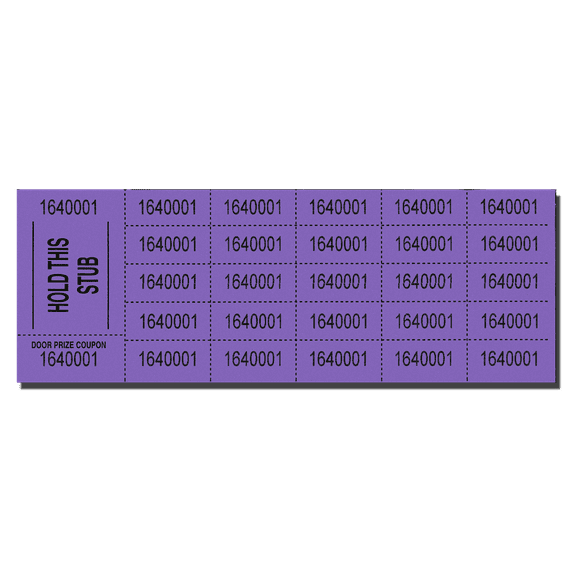 Auction Tickets - 500 Sheets (Purple)