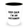 thumbnail image 1 of Auctioneer Gifts For Coworkers, Keep Calm, I'm an Auctioneer, Funny Auctioneer Shot Glass, Ceramic Cup From Team Leader, Gift ideas for coworkers, Gifts for work colleagues, Secret Santa gifts for, 1 of 1