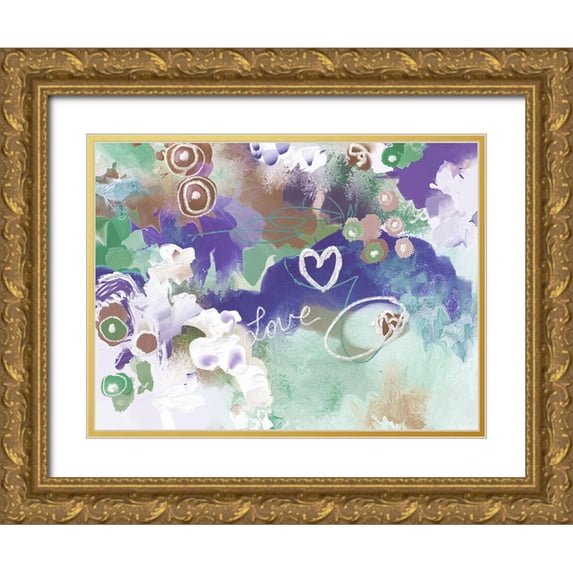 Auda, Christine 14x12 Gold Ornate Wood Framed with Double Matting Museum Art Print Titled - The Vow I