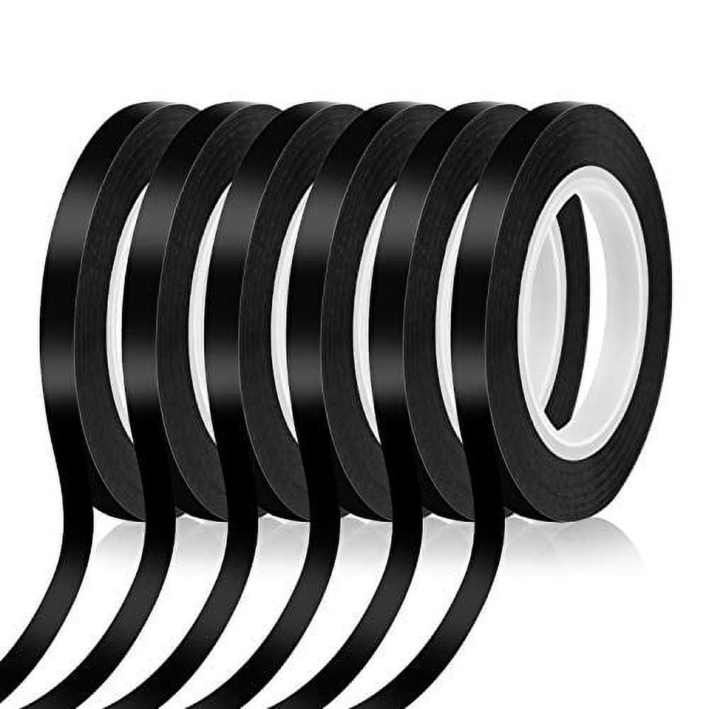 Audab 6 Rolls 1/4 Pinstripe Tape Vinyl Chart Tape White Board Tape