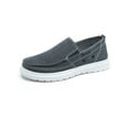 thumbnail image 1 of Audeban Mens Canvas Shoes Slip On Loafers Deck Shoes Walking Lightweight Causal Slip-ons Gray-1 8, 1 of 8