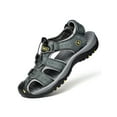 thumbnail image 1 of Audeban Mens Closed Toe Casual Leather Strap Athletic Beach Outdoor Sandals Fisherman Shoes, 1 of 7