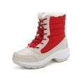 thumbnail image 1 of Audeban Waterproof Winter Boots for Women Snow Boots Ladies Warm Platform Shoes Red Size 5.5, 1 of 7