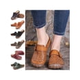 thumbnail image 1 of Audeban Women Clogs Shoes PU Leather Loafers Hollowed Slip On Mules Antil Slip Beach Sandals Green 4, 1 of 4