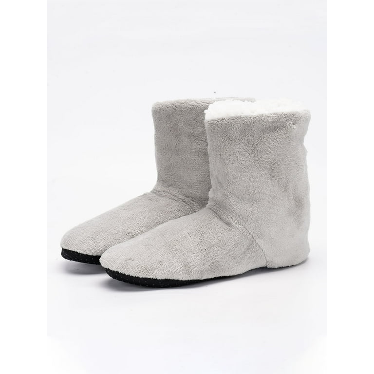 mens grey slipper boots