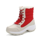 Audeban Womens Winter Warm Boots Waterproof Cold Weather Mid Calf Snow Boots Size 4.5-10