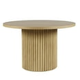thumbnail image 1 of Auden 48" Round Mid-Century Modern Fluted Pedestal Base Dining Table, 1 of 6