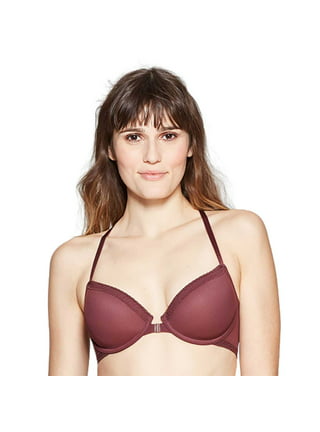 AUDEN the Radiant Plunge Coverage Push-Up Bra Olive 32A Lace