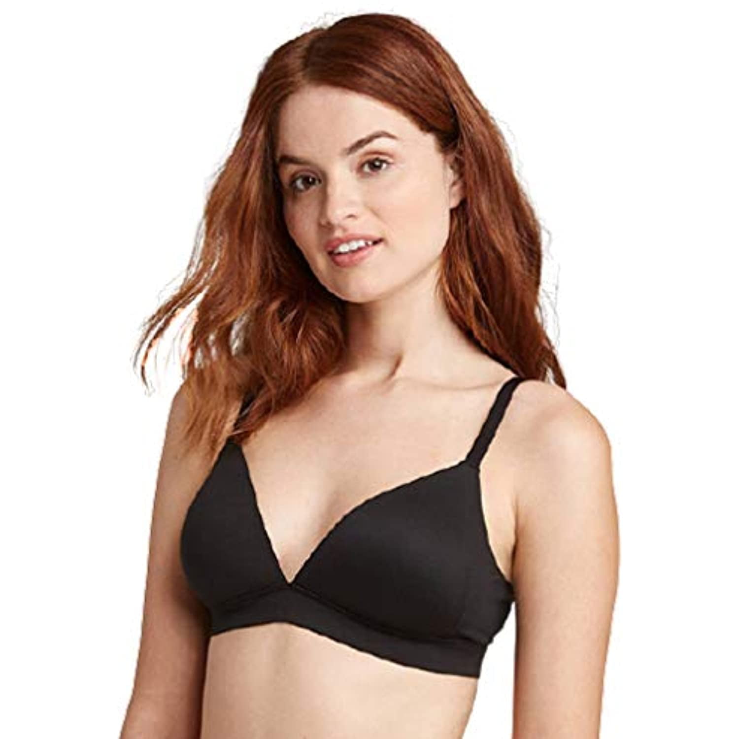 Auden Women's Lightly Lined Wirefree Lounge Bra - Black 32A