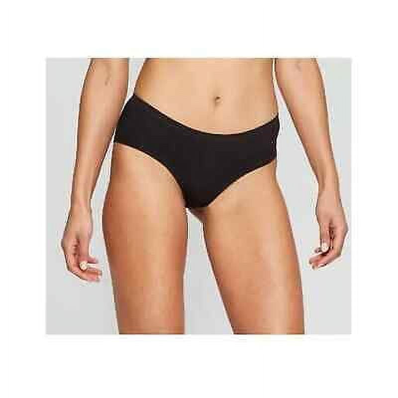 Auden Women's Seamless Hipster Bikini Panty Mid Rise Underwear Black XS NWT