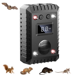 Audessy 1 Pack Ultrasonic Rodent Repellent for Car Engine, 8 LED Strobe Lights, Under Hood Pest Deterrent