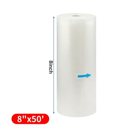 Audessy 1 Rolls 8"x50' Giant Vacuum Sealer Bags Food Saver Embossed Bags 4 Mil