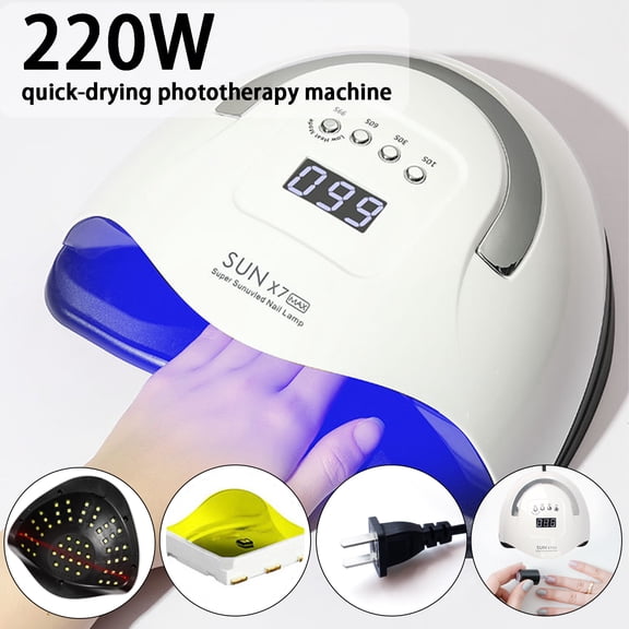 Audessy 220W LED Nail Lamp SUN X7 57LED Auto-Sensor UV Manicure Dryer Gel Polish Lamp