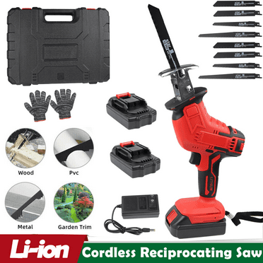 Audessy 24V Cordless Reciprocating Saw Variable Speed with 2 Rechargeable Battery,8 Saw Blade,Wood Blade and LED Light,Electric Hand Saw