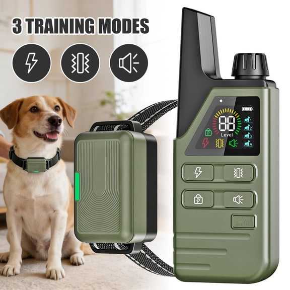 Audessy Dog Shock Collar with Remote Control, 984 FT Range Shock Collar for Dogs & Training Collar, Waterproof, Beep and Vibration First, Rechargeable for Small Medium Large Dogs
