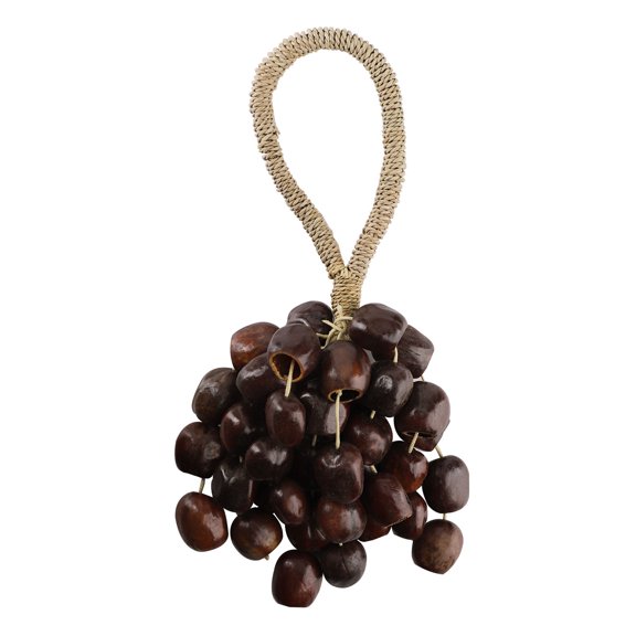 Audessy Natural Nut Shell Wind Chime Hand Bell, African Drum Frame Hand Drum Percussion Accompaniment Wrist Rattles, Healing Gift for Yoga Lovers