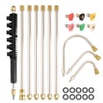 thumbnail image 1 of Audessy Pressure Washer Extension Wand, 10 Pack Power Washer Extension Wand with 6 Nozzle Tips, 30°,90°,120° Curved Rod, 1/4" Quick Connect, Replacement Power washer Lance, 4000 PSI, 1 of 8