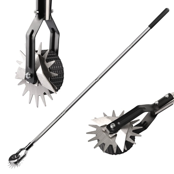 Audessy Wheel Rotary Edger, Lawn Edger, Stainless Steel Lawn Tool, Lawn Tool for Manual Edger, Sidewalks, Gardens, Driveways and Flower Bed Edging
