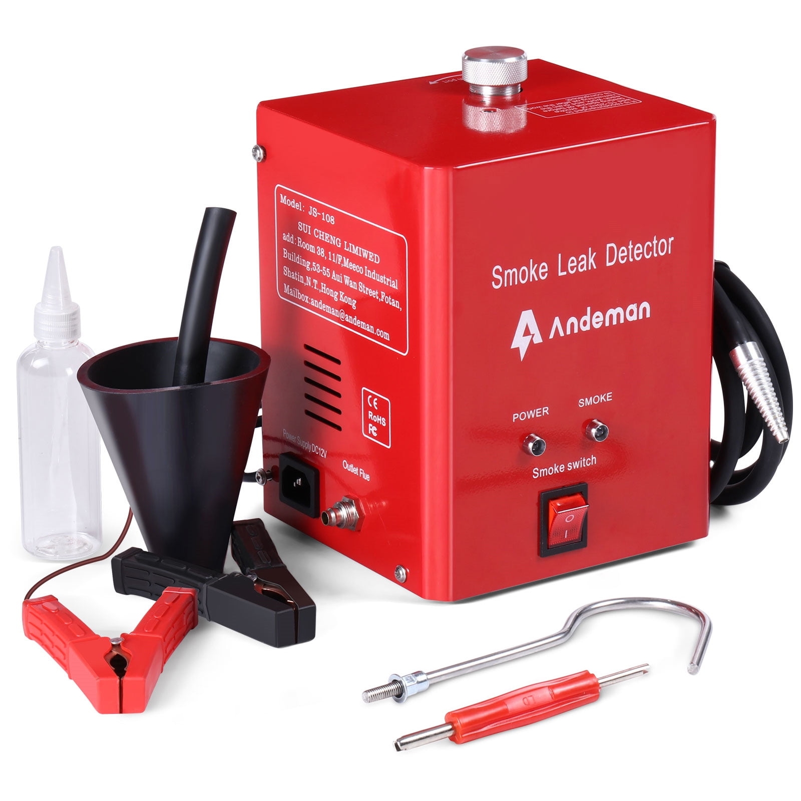 Audew(Andeman) Automotive Smoke Leak Detector - High Pressure Smoke Machine for Car, Motorcycle