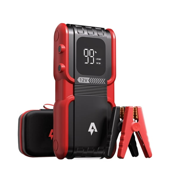 Audew Jump Starter, Car Auto Battery Jump Starter Portable 2000A Charger 20000mAh, Black