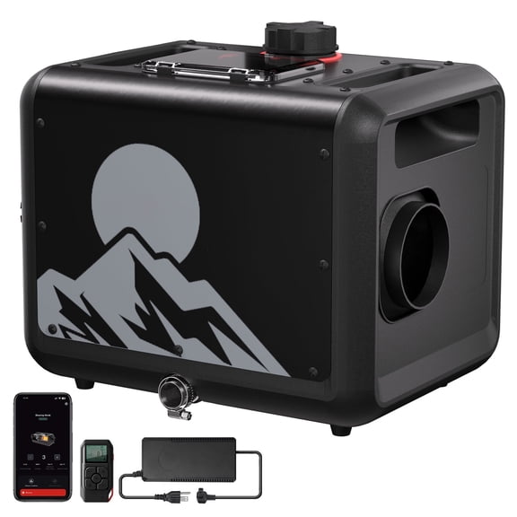 Audew Diesel Air Heater, 12V DC 110V AC 8KW Horizontal All-In-One 7.5L Toolbox MAX Parking Heater with App Control, Altitude Modeand AC0 Alarm, WirelessTemperature Sensing for RV Garage Camper 2025U